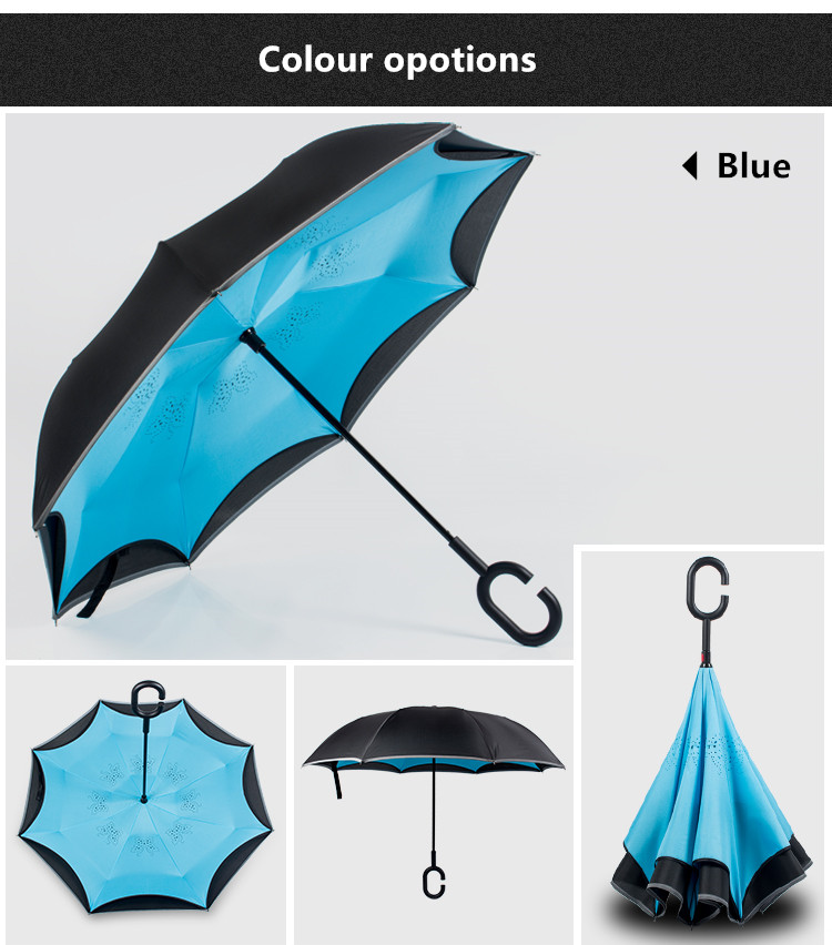 C handle reverse umbrella