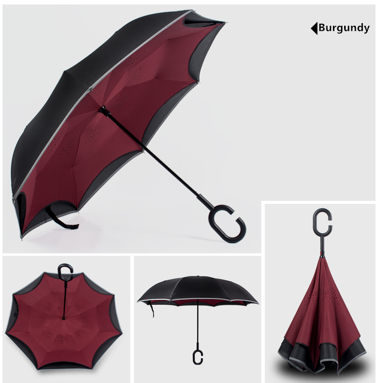 C handle reverse umbrella