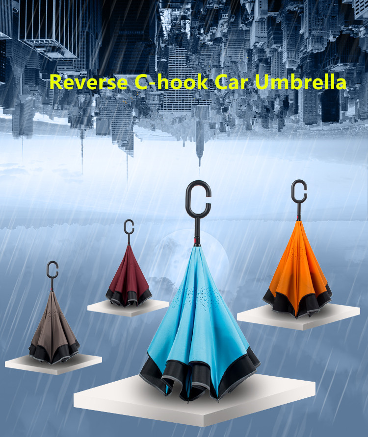 C handle reverse umbrella