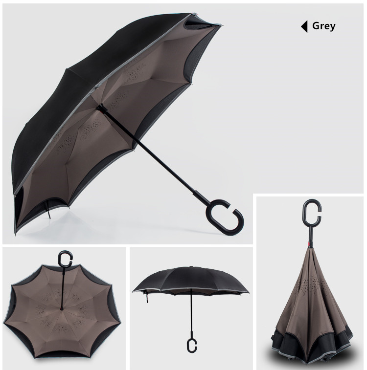 C handle reverse umbrella