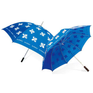 Double fluted cheap golf umbrella printed polyester for Panama Market