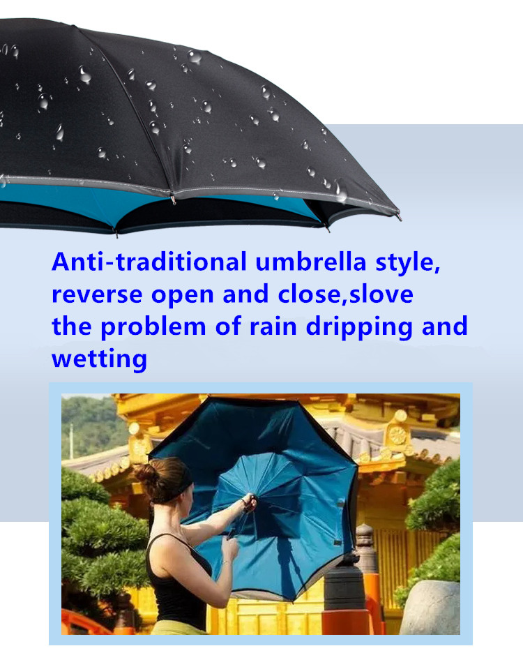 C handle reverse umbrella