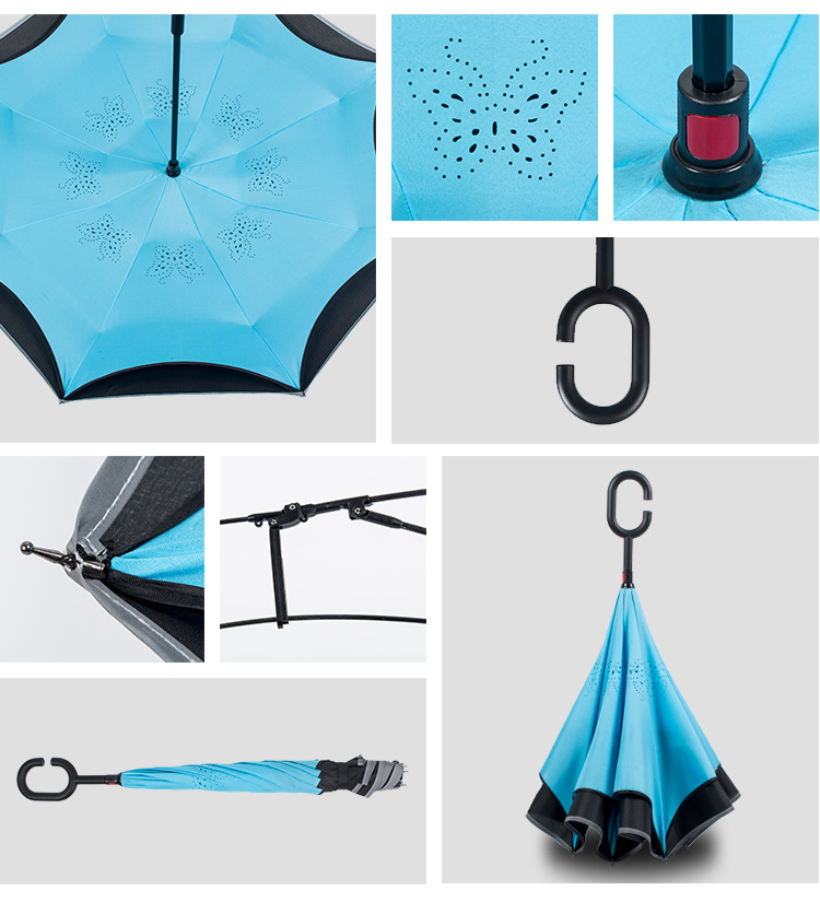 C handle reverse umbrella