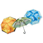 landscape paper print stick umbrella