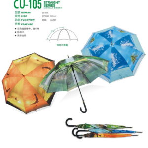 landscape paper print stick umbrella