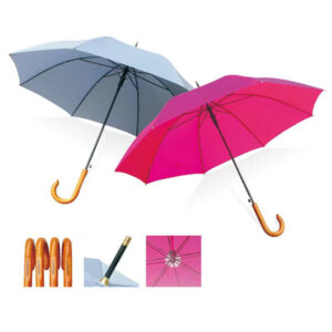 Straight wood engrave logo umbrella