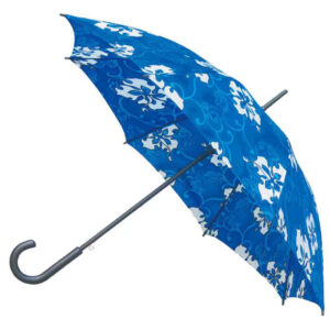 pongee print pattern wood umbrella