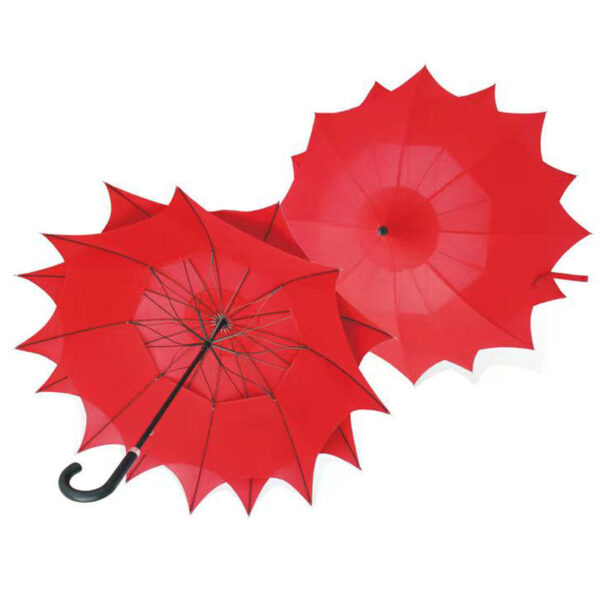 Double layer lotus maple leaf vented handmade art umbrella