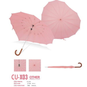 heart shape stick umbrella