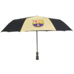 FCB two fold canopy telescopic skull umbrella