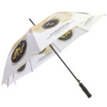 190T Pongee Olu Olu Foods restaurant advertising anti-thunder windproof fiber golf umbrella