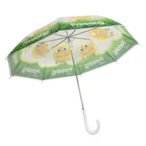 Automatic transparent PVC acrylic cartoon paper print umbrellas windproof environmental protecting EVA paper print parasol