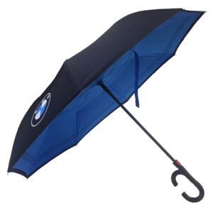 C handle inverted double layer canopy vented standing self-defense BMW car umbrella