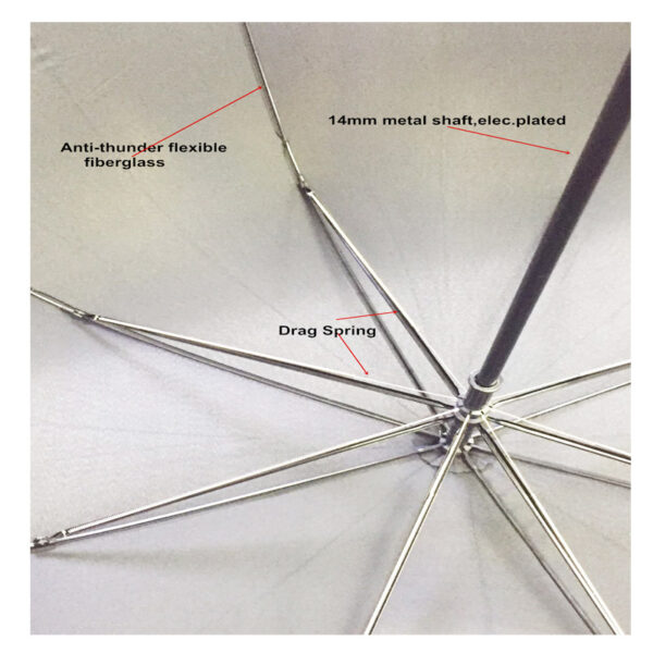 120cm anti-thunder fiberglass windproof bullet DomeDeco promotion golf umbrella