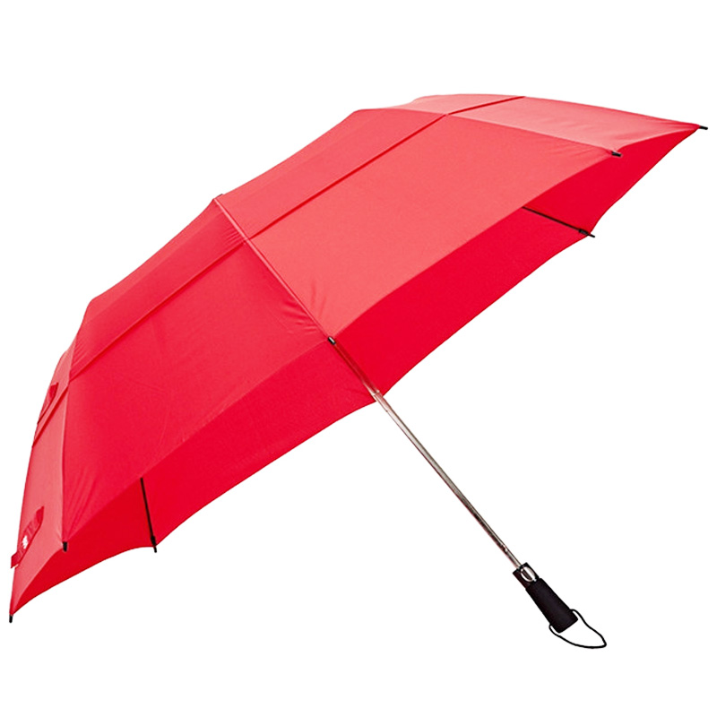 two fold double layers vented golf umbrella