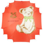 Wholesale custom Wooded Pongee polygon Multi-angles Teddy Bear Umbrella for promotion