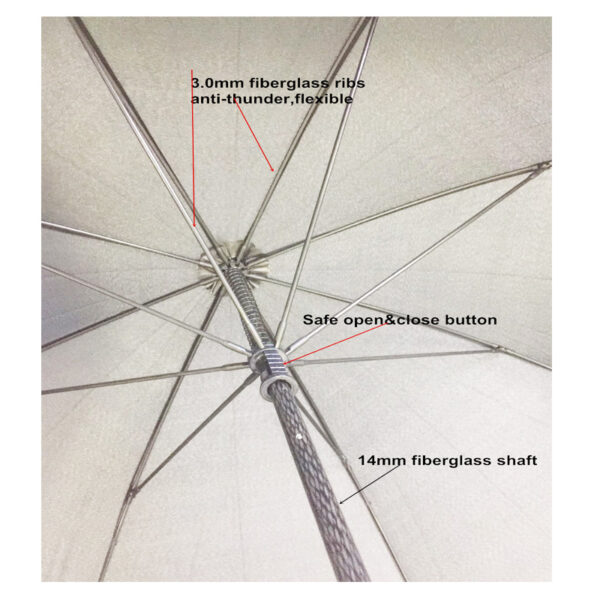 Visible anti-thunder fiberglass windproof promotion umbrella