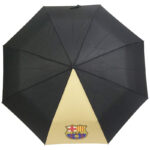 FCB two fold canopy telescopic skull umbrella