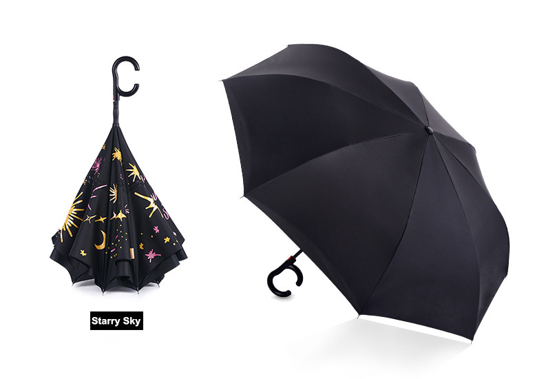 starry sky C handle inverted umbrella