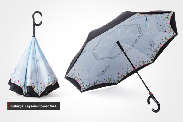 Flower sea C handle inverted umbrella