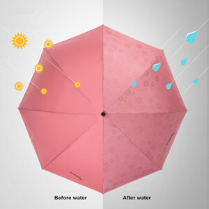 C handle inverted double layer canopy vented standing water color changing magic dandelion umbrella