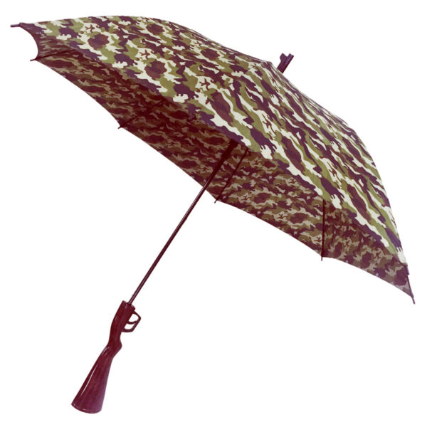 Rifle imitation wooden(plastic) handle gun umbrella sunscreen anti-thunder windproof fiberglass camouflage printed military long parasol