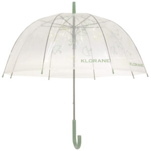Auto open transparent PVC logo print Apollo umbrellas environmental protecting EVA dome parasol