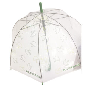 Auto open transparent PVC logo print Apollo umbrellas environmental protecting EVA dome parasol