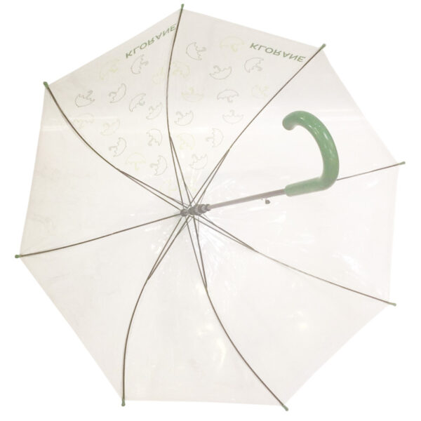 Auto open transparent PVC logo print Apollo umbrellas environmental protecting EVA dome parasol