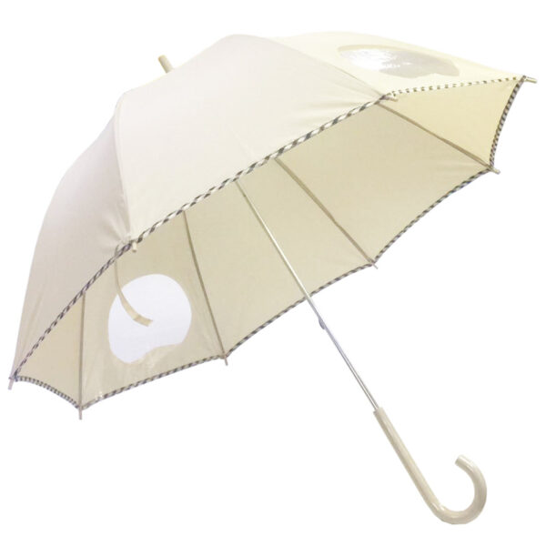 Straight auto open unique princess umbrella PVC women punching holes parasol