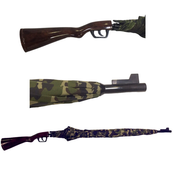 Rifle imitation wooden(plastic) handle gun umbrella sunscreen anti-thunder windproof fiberglass camouflage printed military long parasol