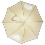 Straight auto open unique princess umbrella PVC women punching holes parasol