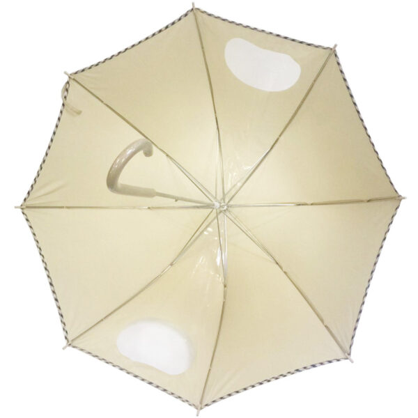 Straight auto open unique princess umbrella PVC women punching holes parasol