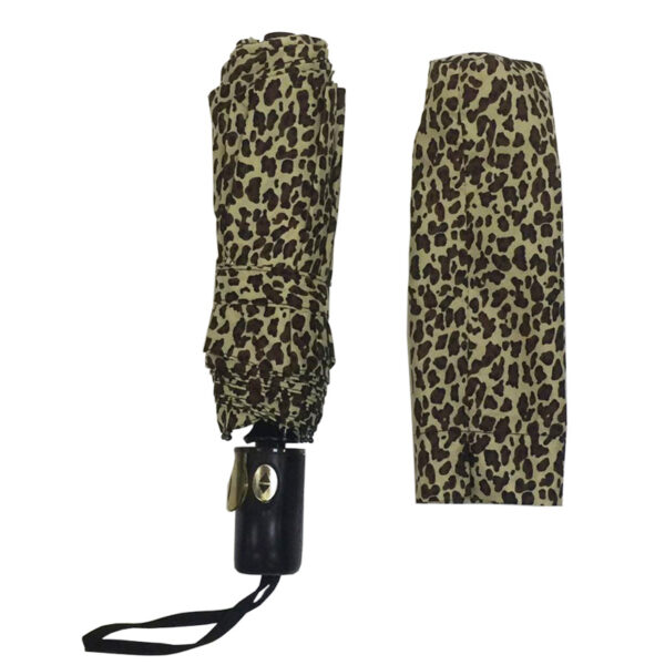 Safe Style auto open auto close anti-rust anti-thunder windproof Leopard printed promotion umbrella