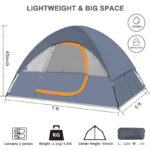 Camping Tent 2 Person Waterproof Windproof Tent with Rainfly Easy Set up-Portable Dome Tents for Camping