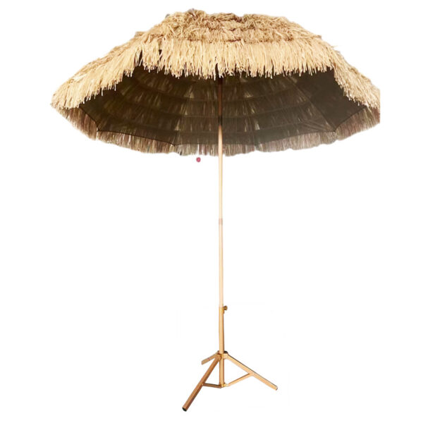 Beach Umbrella with Tilt Design Sun Protection Thatch Umbrella Outdoor Bar imitation straw Patio Hawaiian Hula for Garden Swimming Pool Backyard