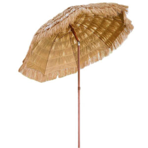 Beach Umbrella with Tilt Design Sun Protection Thatch Umbrella Outdoor Bar imitation straw Patio Hawaiian Hula for Garden Swimming Pool Backyard