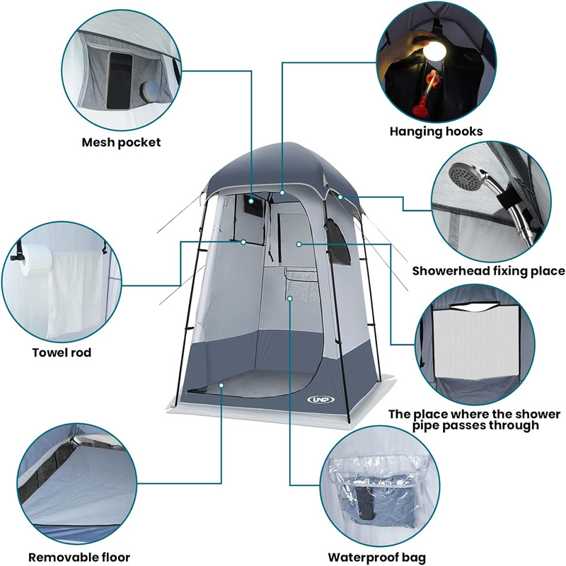 Multi-function Shower Tent Privacy Shelter-Dressing Changing Room-Portable Outdoor Toilet Tent for Camping Hiking Sun Shelter Picnic Fishing