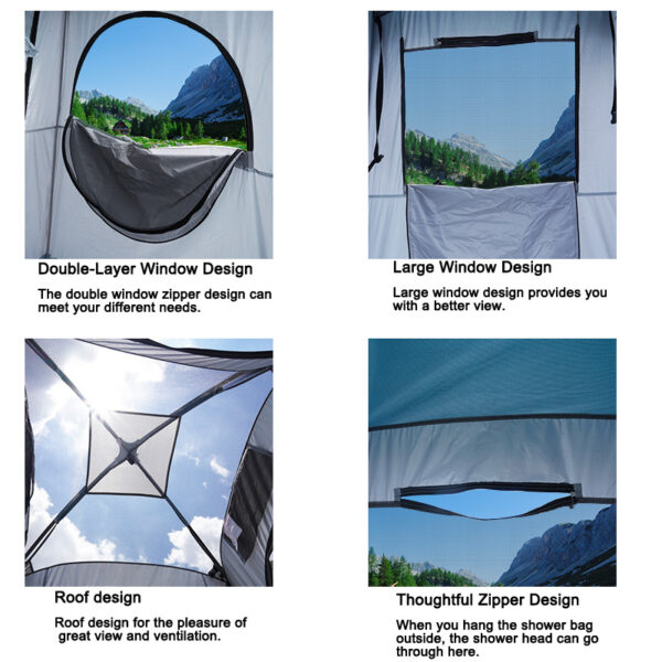 Multi-function Shower Tent Privacy Shelter-Dressing Changing Room-Portable Outdoor Toilet Tent for Camping Hiking Sun Shelter Picnic Fishing