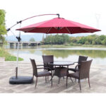 Outdoor Cantilever Offset Patio Canopy 2.7 3 M Sun Shade Garden Banana Large Fishing Umbrella Crank Handle Mechanism