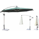 Outdoor Cantilever Offset Patio Canopy 2.7 3 M Sun Shade Garden Banana Large Fishing Umbrella Crank Handle Mechanism