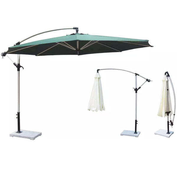 Outdoor Cantilever Offset Patio Canopy 2.7 3 M Sun Shade Garden Banana Large Fishing Umbrella Crank Handle Mechanism