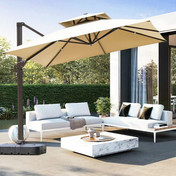 Modern outdoor large sun Patio balcony villa garden outdoor sun Canopy and rain Roman Hanging umbrella