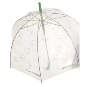 Auto open transparent PVC logo print Apollo umbrellas environmental protecting EVA dome parasol
