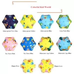 Baby animal cartoon plum blossom round rose umbrella anti-thunder windproof safe&environmental protecting children neon parasol