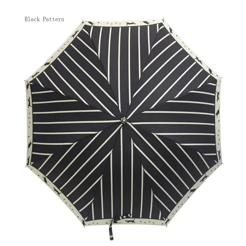 Wholesales manual hand open stick children kids cartoon anti-uv ultraviolet-proof parasol embroidery lacing promotion umbrella