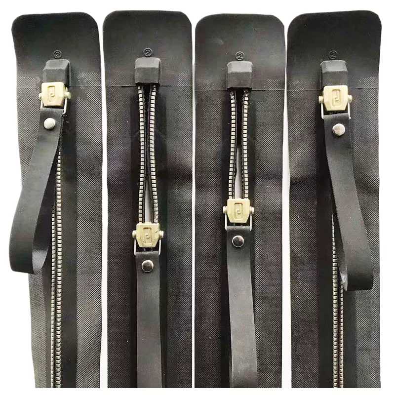 8# brass slider airtight zipper neoprene rubber waterproof zipper diving suit escape dry clothes two end closed